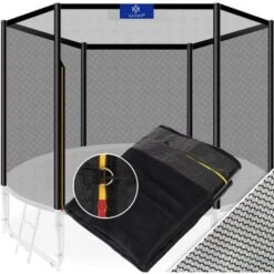 KESSER® Filet De Trampoline De Rechange Filet De Sécurité Filet De Trampoline Résistant Aux UV Protection Pour Trampoline Ø 244 305 366 427 cm Montage Facile Porte D'entrée Avec Fermeture à Glissièr