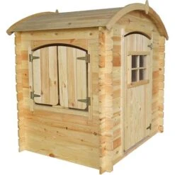 Cabane Enfant Exterieur 1.1m2 - Maisonnette En Bois Pour Enfants SANS Plancher - Cabane Bois Enfant 146x112xH145cm - Maison Enfant Exterieur - Timbela M505-1