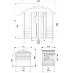 Cabane Enfant Exterieur 1.1m2 - Maisonnette En Bois Pour Enfants SANS Plancher - Cabane Bois Enfant 146x112xH145cm - Maison Enfant Exterieur - Timbela M505-1 -Pas Cher Clair Jardin Magasin 52589522 4