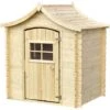 Cabane Enfant Exterieur 1.1m2 - Maisonnette En Bois Pour Enfants SANS Plancher - Cabane Bois Enfant 146x112xH152cm - Maison Enfant Exterieur - Timbela M550-1