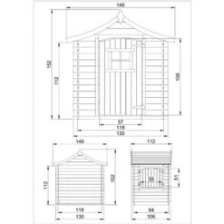 Cabane Enfant Exterieur 1.1m2 - Maisonnette En Bois Pour Enfants SANS Plancher - Cabane Bois Enfant 146x112xH152cm - Maison Enfant Exterieur - Timbela M550-1 -Pas Cher Clair Jardin Magasin 53804455 4
