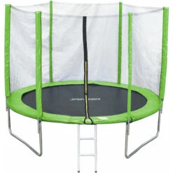JAWINIO Trampoline 305 Cm Trampoline De Jardin Trampoline Enfants Set Complet Vert