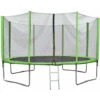 JAWINIO Trampoline De Jardin 366 Cm Trampoline Pour Enfants Set Complet Vert