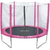 JAWINIO Trampoline 244 Cm Trampoline De Jardin Trampoline Enfants Set Complet Rose