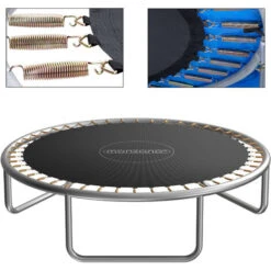Monzana Tapis De Saut Trampoline Ø 183/244/305/366/427 Cm 30-96 Oeillets Cousus 8 Fois Résistants Aux UV 13,5-14 Cm Ressorts 50-150 Kg Jardin Toile De Saut Trampoline Accessoires 183cm (de) -Pas Cher Clair Jardin Magasin 53961694 3