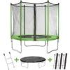 Trampoline Yoopi 2 - Ø 2.44 M - Avec Filet + échelle + Couverture + Kit D'ancrage