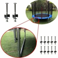 Lot De 12 Entretoises De Trampoline Avec Vis Pour Fixer Le Trampoline - Accessoires De Rechange Pour Trampoline -Pas Cher Clair Jardin Magasin 54092750 3