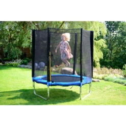 Trampoline 183 Cm Avec Filet De Sécurité - Jusqu'à 90 Kg - Bleu 8 Trampoline 183 Cm Avec Filet De Sécurité - Jusqu'à 90 Kg - Bleu -Pas Cher Clair Jardin Magasin 54331600 4