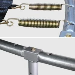 Trampoline 400cm Gris Avec Filet De Protection, échelle, Bâche, Filet Pour Chaussures, Kit D'ancrage - Mercure XXL- Trampoline De Jardin 400 Cm 4m Qualité PRO.Normes EU. -Pas Cher Clair Jardin Magasin 5448977 5