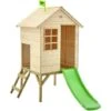 Maisonnette En Bois Tp Sunnyside Pour Enfants Inclus Avec Echelle Et Glissiere 1.2m - Norme Fsc Dim L187 X L131 X H197