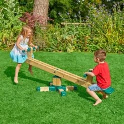 Trebuchet En Bois Tp Pour Enfants - Norme Fsc - Dès 3 Ans Dim L36 X L205 X H56 -Pas Cher Clair Jardin Magasin 54642753 2
