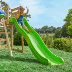 Glissiere 2.5m Tp Double Vague Pour Enfants - Dès 3 Ans Dim L250 X L48 X H22 -Pas Cher Clair Jardin Magasin 54642769 2