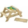 Table Picnic En Bois Tp Early Fun Avec Bac A Sable Integre - Norme Fsc Dim L62 X L102 X H50