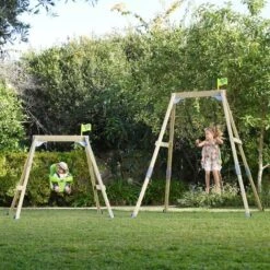 Portique Bois Bebe Evolutif Tp Forest Acorn Inclus Avec Siege Balancoire Bebe Tp Pliant - Fsc Dim L156 X L183 X H209 -Pas Cher Clair Jardin Magasin 54642784 4