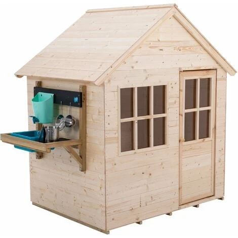 Maisonnette En Bois Tp Refuge Pour Enfants Avec Mud Kitchen Early Fun Inclus Avec Acc De Jeux - Fsc Dim L149 X L90 X H146 1 Maisonnette En Bois Tp Refuge Pour Enfants Avec Mud Kitchen Early Fun Inclus Avec Acc De Jeux - Fsc Dim L149 X L90 X H146