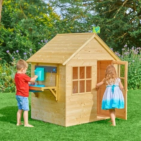 Maisonnette En Bois Tp Refuge Pour Enfants Avec Mud Kitchen Early Fun Inclus Avec Acc De Jeux - Fsc Dim L149 X L90 X H146 2 Maisonnette En Bois Tp Refuge Pour Enfants Avec Mud Kitchen Early Fun Inclus Avec Acc De Jeux - Fsc Dim L149 X L90 X H146 – Image 2