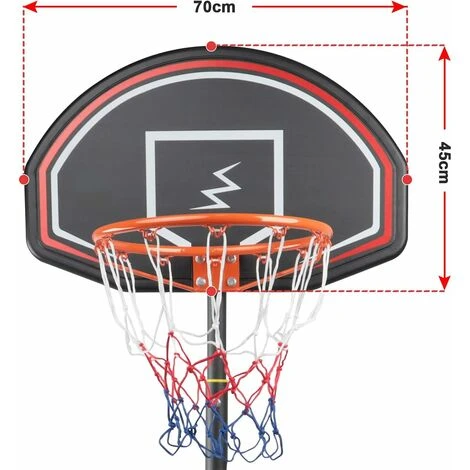 Yoleo Panier De Basket Sur Pied, Poteau De Hauteur Réglable Pour Basket-Ball Convient Pour Enfants Et Adolescents,Junior Panier De Basket-Ball Réglable En Hauteur Pour L'intérieur Et L'extérieur 160 à 2 Yoleo Panier De Basket Sur Pied, Poteau De Hauteur Réglable Pour Basket-Ball Convient Pour Enfants Et Adolescents,Junior Panier De Basket-Ball Réglable En Hauteur Pour L'intérieur Et L'extérieur 160 à – Image 2