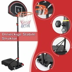 Yoleo Panier De Basket Sur Pied, Poteau De Hauteur Réglable Pour Basket-Ball Convient Pour Enfants Et Adolescents,Junior Panier De Basket-Ball Réglable En Hauteur Pour L'intérieur Et L'extérieur 160 à 8 Yoleo Panier De Basket Sur Pied, Poteau De Hauteur Réglable Pour Basket-Ball Convient Pour Enfants Et Adolescents,Junior Panier De Basket-Ball Réglable En Hauteur Pour L'intérieur Et L'extérieur 160 à -Pas Cher Clair Jardin Magasin 54917393 4
