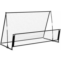 But De Football De Rebondissement 2 En 1 202x104x120 Cm Acier VidaXL