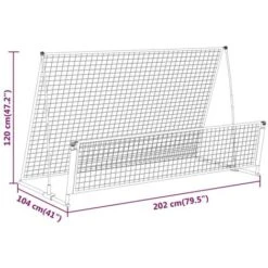 But De Football De Rebondissement 2 En 1 202x104x120 Cm Acier VidaXL -Pas Cher Clair Jardin Magasin 56082254 3