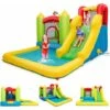 DREAMADE Château Gonflable Pour Enfants, Aire De Jeux Gonflable Avec Trampoline, Toboggan Aquatique, Mur D’Escalade Et Piscine, Accessoires Riches, Pour Enfants De 3 à 10 Ans, Gonfleur Non Inclus