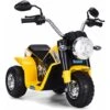 DREAMADE Moto Electrique Rechargeable 6V Pour Enfants Avec Moteur De 20W, Véhicule Tricycle Electrique Pour Enfants De 3 à 5 Ans Avec Phare Et Avertisseur, Capacité De Charge 20KG (Jaune)