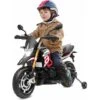 DREAMADE Moto Electrique Pour Enfants Avec Lumières Et Musique, Mini Véhicule Rechargeable Avec Batterie 12V Et 2 Roues Auxiliaires, Capacité De Charge 25KG, Pour Enfant 3-8 Ans (Modèle 1, Rouge)