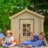 Cabane Enfant Exterieur 1m2 - Maisonnette En Bois Pour Enfants - Toit Vert - Cabane Bois Enfant 114x111xH121cm - SANS Plancher - Timbela M570Z-1