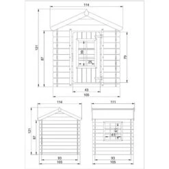 Cabane Enfant Exterieur 1m2 - Maisonnette En Bois Pour Enfants - Toit Vert - Cabane Bois Enfant 114x111xH121cm - SANS Plancher - Timbela M570Z-1 -Pas Cher Clair Jardin Magasin 57179179 4