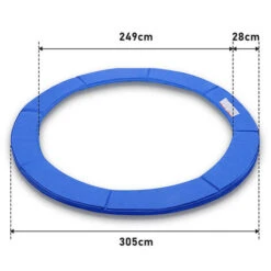 SWANEW Trampoline Bord Couvre Trampoline Ressort Housse De Protection Latérale ø305cm Bleu -Pas Cher Clair Jardin Magasin 57503962 2