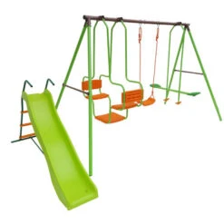 Portique Acier Ludo - 1.96m - 4 Agrès -Pas Cher Clair Jardin Magasin 5756377 2