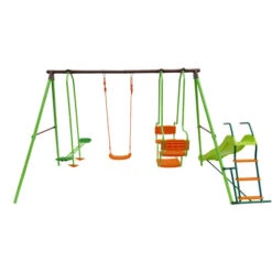 Portique Acier Ludo - 1.96m - 4 Agrès -Pas Cher Clair Jardin Magasin 5756377 3