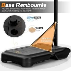 COSTWAY Panier De Basket-Ball Sur Pied Hauteur Réglable 192–247 CM Support Portable De Basketball Sur Roulettes Pour Enfant/Adultes -Pas Cher Clair Jardin Magasin 57715967 3