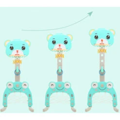 5749150 Cm Panier De Basketball Pour Enfants 3 En 1 Réglable En Hauteur, Support De Panier De Basket Multifonctionnel Pour Intérieur Et Extérieur - Bleu Clair -Pas Cher Clair Jardin Magasin 58069568 3