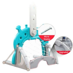 5558146cm Panier De Basketball Pour Enfants Ensemble De Basket Inclus Jeu De Basketball, Football - Bleu Clair -Pas Cher Clair Jardin Magasin 58069575 3