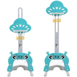 5558146cm Panier De Basketball Pour Enfants Ensemble De Basket Inclus Jeu De Basketball, Football - Bleu Clair -Pas Cher Clair Jardin Magasin 58069575 4