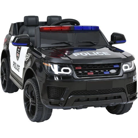 Voiture électrique De Police Pour Enfants, Véhicule 2 Places 3-5 Km/h 12 V Pour Enfants 3-8 Ans, Noir 2 Voiture électrique De Police Pour Enfants, Véhicule 2 Places 3-5 Km/h 12 V Pour Enfants 3-8 Ans, Noir – Image 2