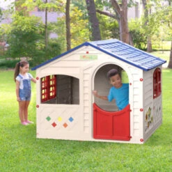 Maisonnette En Plastique Pour Enfants Jardin Extérieur Grand Soleil Casa Mia -Pas Cher Clair Jardin Magasin 5915013 2