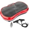 Plateforme Vibrante PV-100 Rouge A Mouvement Oscillant. Plateforme Avec Une Puissance De 400w, 9 Programmes Et 2 Cordes Elastiques, Ideale Pour L'amincissement Par Vibration - FITFIU Fitness