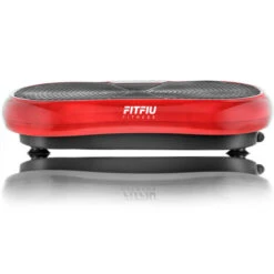 Plateforme Vibrante PV-100 Rouge A Mouvement Oscillant. Plateforme Avec Une Puissance De 400w, 9 Programmes Et 2 Cordes Elastiques, Ideale Pour L'amincissement Par Vibration - FITFIU Fitness -Pas Cher Clair Jardin Magasin 59497015 2