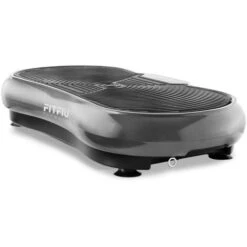 Plateforme Vibrante PV-100 Grise A Mouvement Oscillant. Plateforme Avec Une Puissance De 400w, 9 Programmes Et 2 Cordes Elastiques, Ideale Pour L'amincissement Par Vibration - FITFIU Fitness -Pas Cher Clair Jardin Magasin 59497019 3