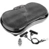 Plateforme Vibrante PV-100 Noir A Mouvement Oscillant. Plateforme Avec Une Puissance De 400w, 9 Programmes Et 2 Cordes Elastiques, Ideale Pour L'amincissement Par Vibration - FITFIU Fitness