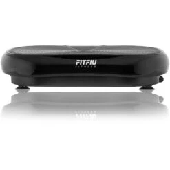Plateforme Vibrante PV-100 Noir A Mouvement Oscillant. Plateforme Avec Une Puissance De 400w, 9 Programmes Et 2 Cordes Elastiques, Ideale Pour L'amincissement Par Vibration - FITFIU Fitness -Pas Cher Clair Jardin Magasin 59497022 2