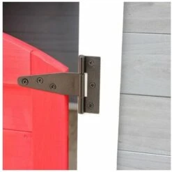 Maisonnette Dora - 170.5 X 138 X 132 Cm - Gris/Rouge -Pas Cher Clair Jardin Magasin 59670561 4