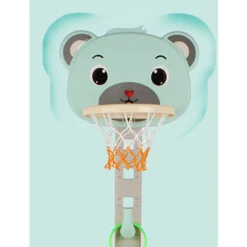 BATHRINS®Panier De Basket Enfant 3 En 1 Réglable En Hauteur Pour Basketball, Football, Lancement D'anneau Pour Tout-Petits 5749150cm Cyan -Pas Cher Clair Jardin Magasin 61268301 5
