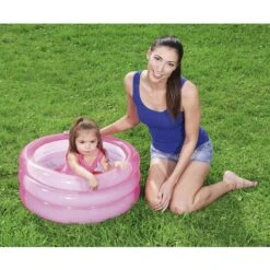 Piscinette Pataugeoire Ronde 3 Boudins Avec Fond Gonflable 70 X 30 Cm, 2 Couleurs Assorties(Bleu+Rose) 6 Piscinette Pataugeoire Ronde 3 Boudins Avec Fond Gonflable 70 X 30 Cm, 2 Couleurs Assorties(Bleu+Rose) -Pas Cher Clair Jardin Magasin 62953163 2