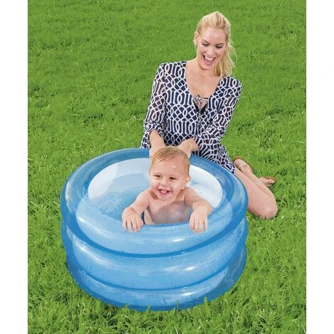 Piscinette Pataugeoire Ronde 3 Boudins Avec Fond Gonflable 70 X 30 Cm, 2 Couleurs Assorties(Bleu+Rose) 3 Piscinette Pataugeoire Ronde 3 Boudins Avec Fond Gonflable 70 X 30 Cm, 2 Couleurs Assorties(Bleu+Rose) – Image 3
