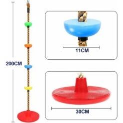 Balançoire à Grimper, Balançoire Disque En Plastique, Balançoire à Grimper Pour Enfants, Balançoire De Jardin Pour Enfants, Siège De Balançoire (rouge) BF -Pas Cher Clair Jardin Magasin 64397263 2