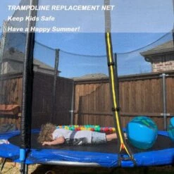Remplacement De Filet De Trampoline, Filet De Sécurité De Trampoline De 10 Pieds Pour Filet De Remplacement Résistant Aux Intempéries à Cadre Rond à 6 Poteaux-BDD -Pas Cher Clair Jardin Magasin 65377941 5