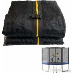 Remplacement De Filet De Trampoline, Filet De Sécurité De Trampoline De 10 Pieds Pour Filet De Remplacement Résistant Aux Intempéries à Cadre Rond à 6 Poteaux